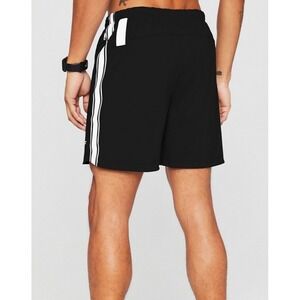 Fabletics The Oas Short Lined 7in Black White Stripe Athletic Shorts Mens XXL